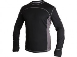 Tričko COOLDRY funkčné, dlhý rukáv pánske čierno-šedé