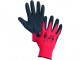 Potiahnuté rukavice ALVAROS, červeno-čierne - PREDAJ PO 12 pároch