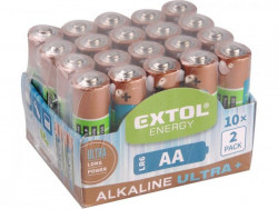 Alkalické batérie EXTOL 20ks 1,5V AA (LR6) tužkové 42013