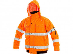 Reflexná bunda oranžová LEEDS zimná