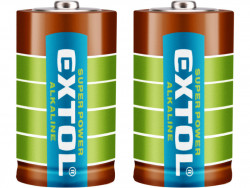 EXTOL ENERGY batérie alkalické 1,5V LR20/D 2ks